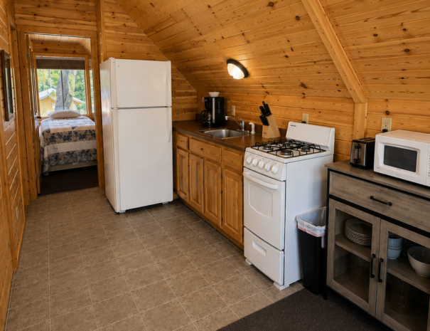 cabin 21 kitchen