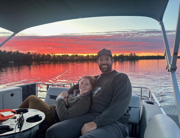 sunset pontoon amanda and matt